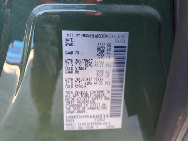 NISSAN FRONTIER 2023 VIN 1N6ED1EK9PN660834