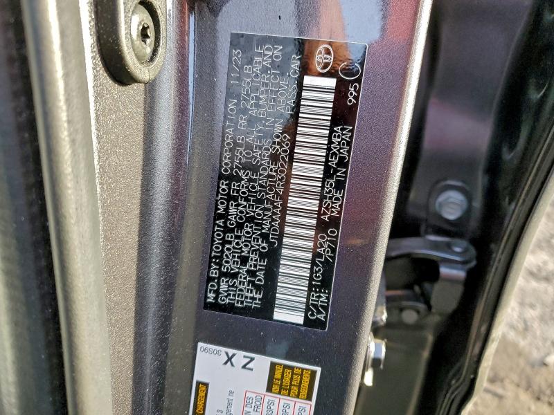 TOYOTA CROWN XLE 2024 VIN JTDAAAAF4R3022069