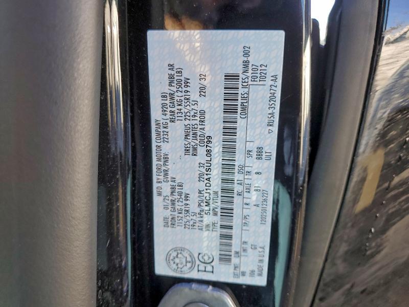 LINCOLN CORSAIR PR 2025 VIN 5LMCJ1DA1SUL08799