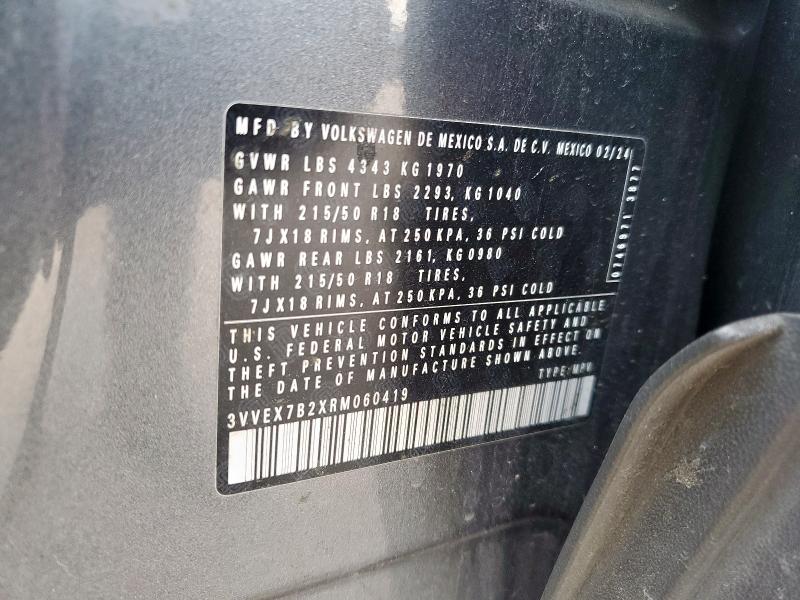 VOLKSWAGEN TAOS SE 2024 VIN 3VVEX7B2XRM060419