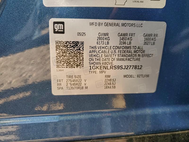 GMC ACADIA DEN 2025 VIN 1GKENLRS9SJ277812