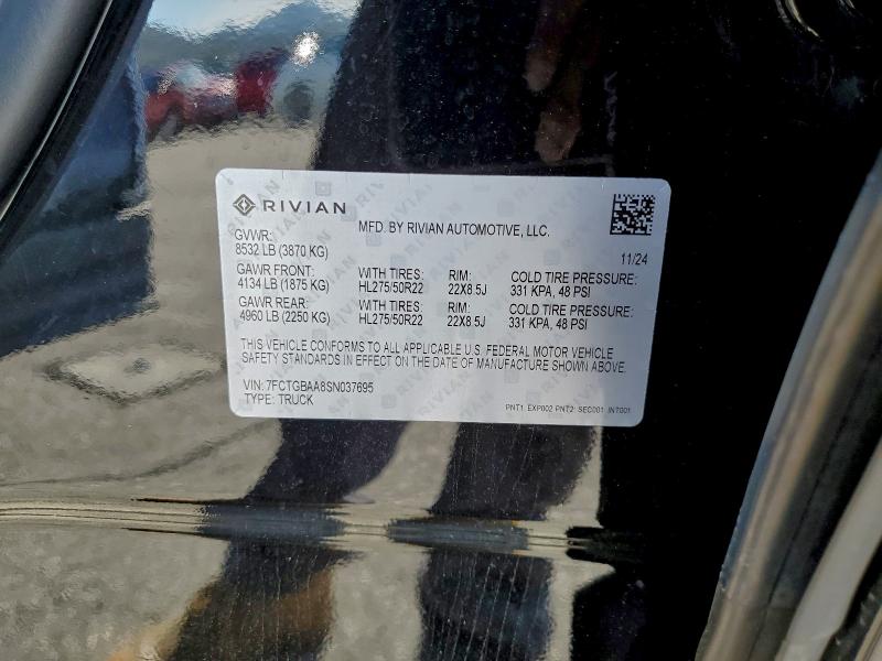 RIVIAN RIT 2025 VIN 7FCTGBAA8SN037695