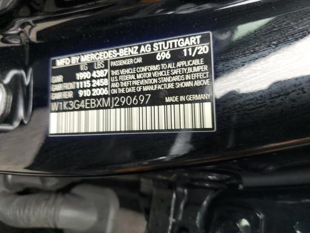 MERCEDES-BENZ A-CLASS 2021 VIN W1K3G4EBXMJ290697