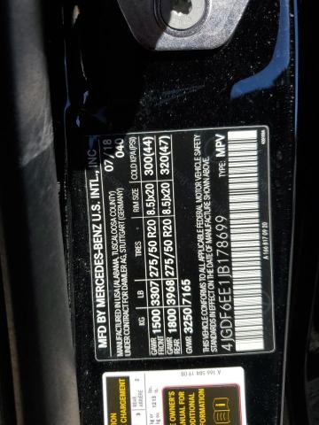 MERCEDES-BENZ GLS-CLASS 2018 VIN 4JGDF6EE1JB178699