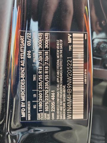 MERCEDES-BENZ GLB-CLASS 2022 VIN W1N4M4HB9NW205221