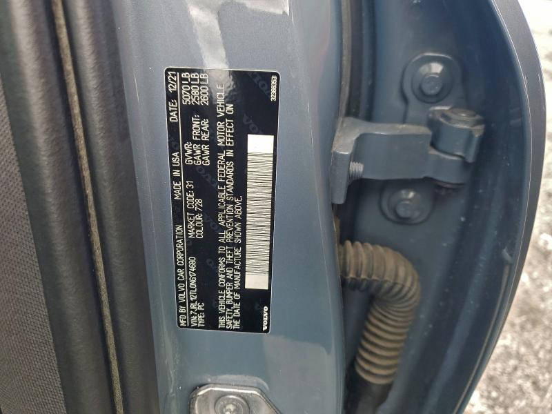 VOLVO S60 B5 INS 2022 VIN 7JRL12TL0NG174680