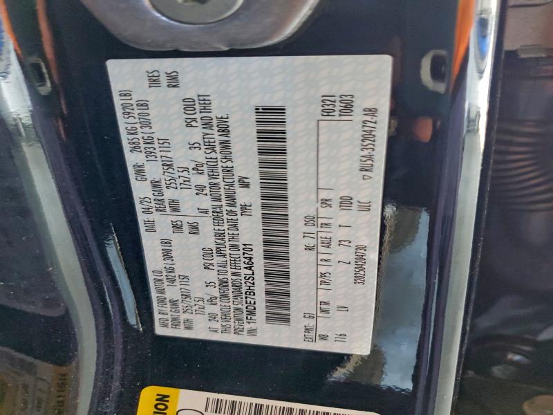 FORD BRONCO BIG 2025 VIN 1FMDE7BH2SLA64701