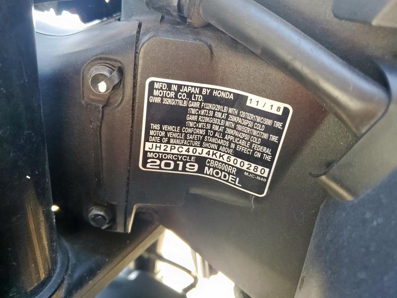 HONDA CBR CYCLE 2019