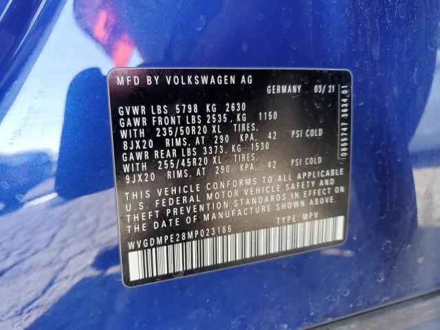 VOLKSWAGEN ID.4 FIRST 2021 VIN WVGDMPE28MP023186