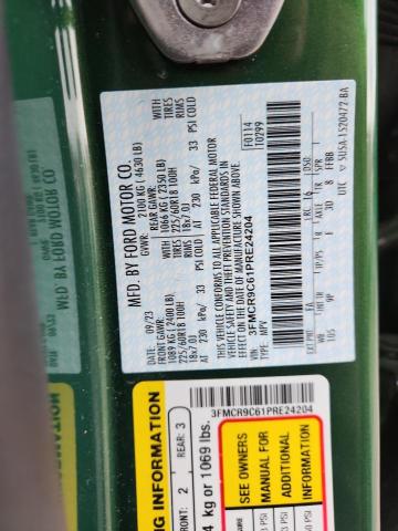 FORD BRONCO 2023 VIN 3FMCR9C61PRE24204