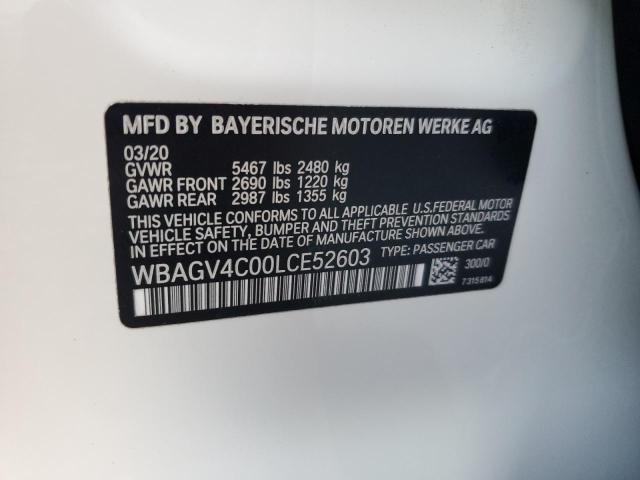 BMW 8 SERIES 2020 VIN WBAGV4C00LCE52603
