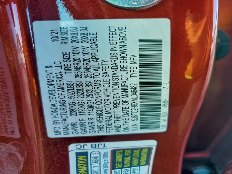 ACURA RDX 2021 VIN 5J8TC2H6XML046482