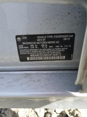 BMW 3 SERIES 2016 VIN WBA8E5G58GNT40672