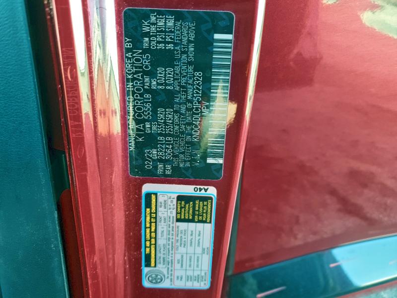 KIA EV6 GT LIN 2023 VIN KNDC4DLC1P5122328