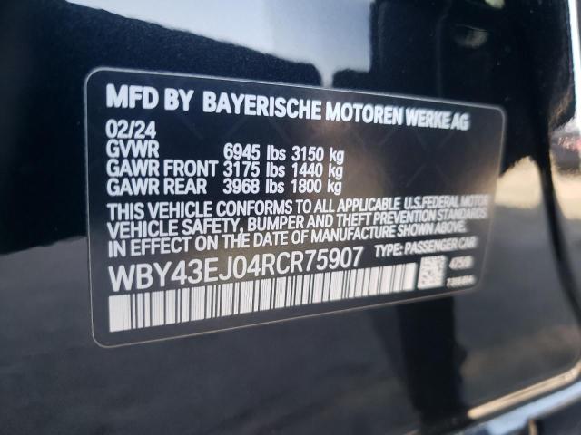BMW I7 EDRIVE5 2024 VIN WBY43EJ04RCR75907