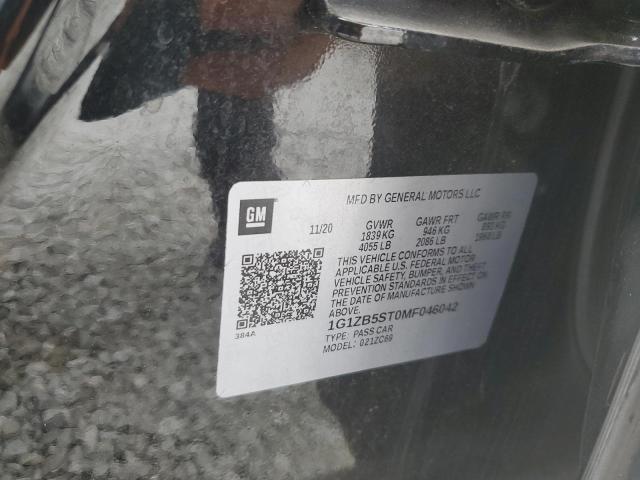 CHEVROLET MALIBU 2021 VIN 1G1ZB5ST0MF046042