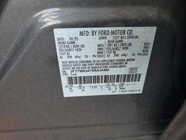 FORD MAVERICK 2025 VIN 3FTTW8JA7SRA34490