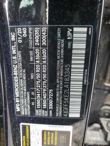 MERCEDES-BENZ GLS-CLASS 2020 VIN 4JGFF5KE2LA183345