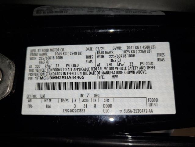 FORD ESCAPE ST 2024 VIN 1FMCU9MN2RUA44465