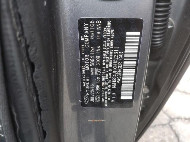 GENESIS G90 2017 VIN KMHG54JHXHU022311