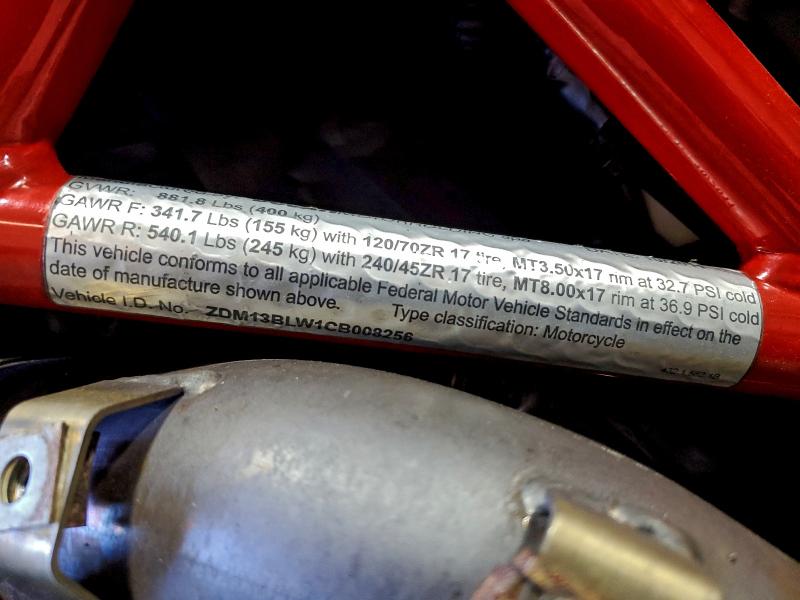 DUCATI ALL OTHER 2012