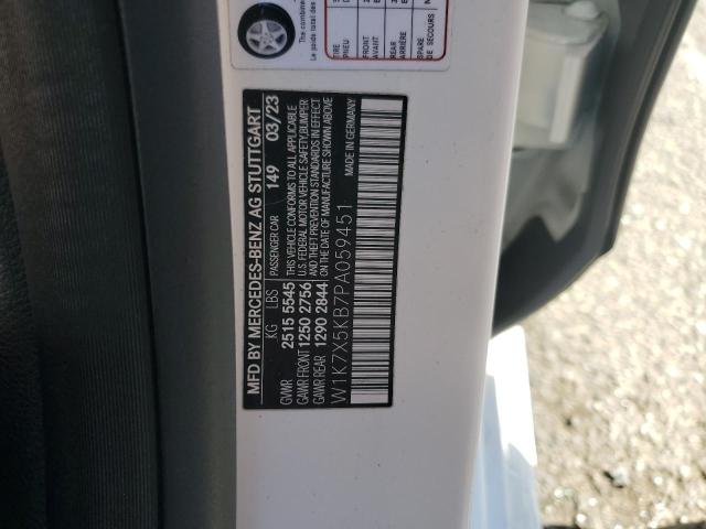 MERCEDES-BENZ GT-CLASS 2023 VIN W1K7X5KB7PA059451