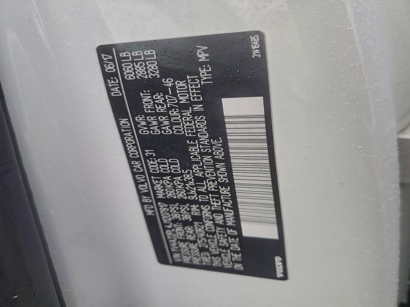 VOLVO XC90 2018 VIN YV4A22PL4J1207817