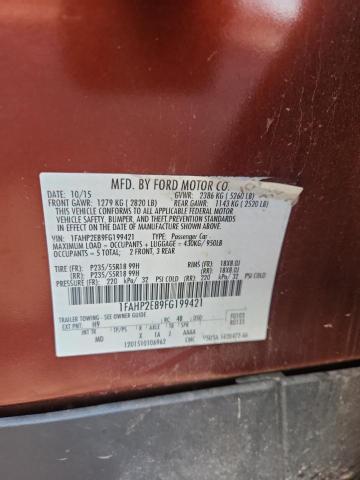 FORD TAURUS 2015 VIN 1FAHP2E89FG199421