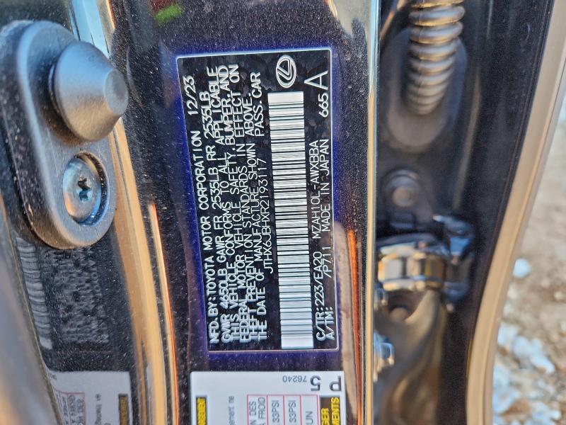 LEXUS UX 250H BA 2024 VIN JTHX6JBHXR2193117