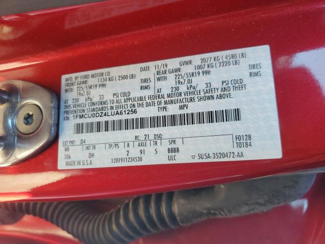 FORD ESCAPE 2020 VIN 1FMCU0DZ4LUA61256