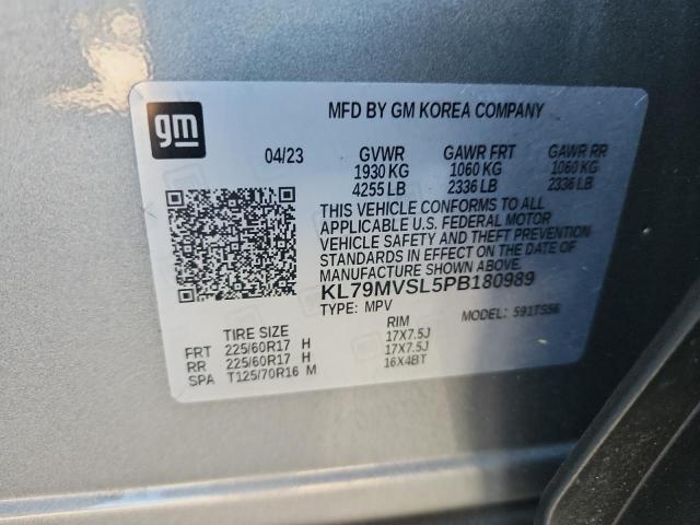 CHEVROLET TRAILBLZR 2023 VIN KL79MVSL5PB180989