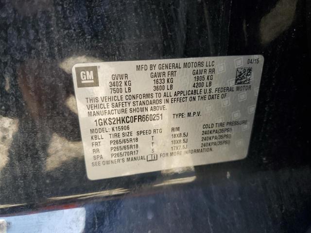GMC YUKON 2015 VIN 1GKS2HKC0FR660251