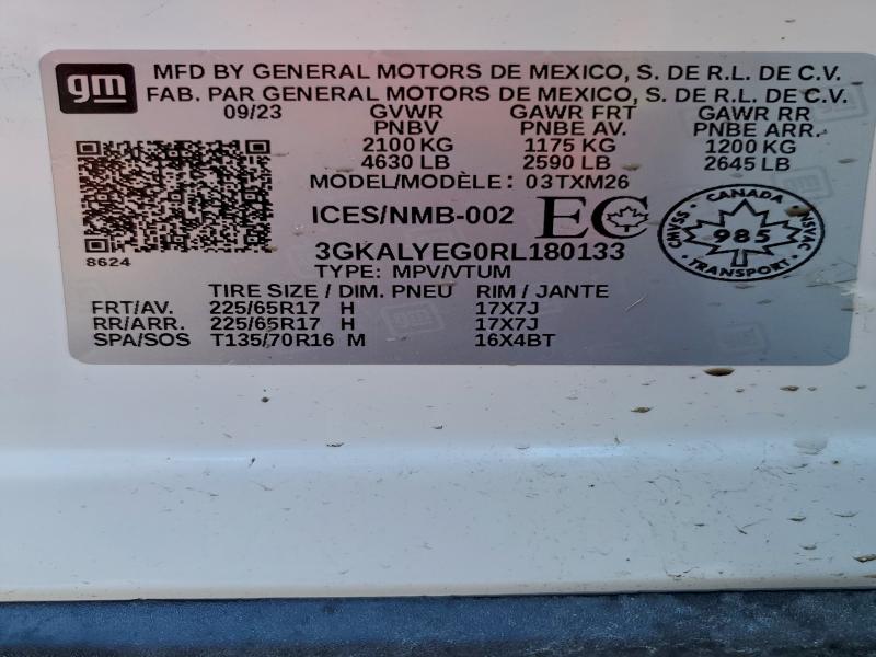 GMC TERRAIN AT 2024 VIN 3GKALYEG0RL180133