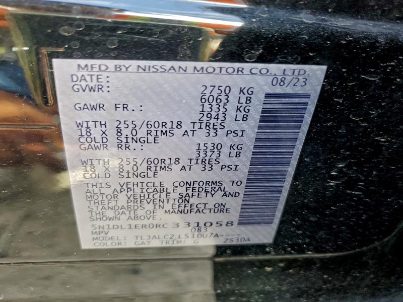 INFINITI QX60 PURE 2024 VIN 5N1DL1ER0RC331058