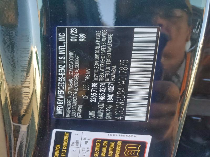 MERCEDES-BENZ EQS SUV 45 2023 VIN 4JGDM2DB4PA012875