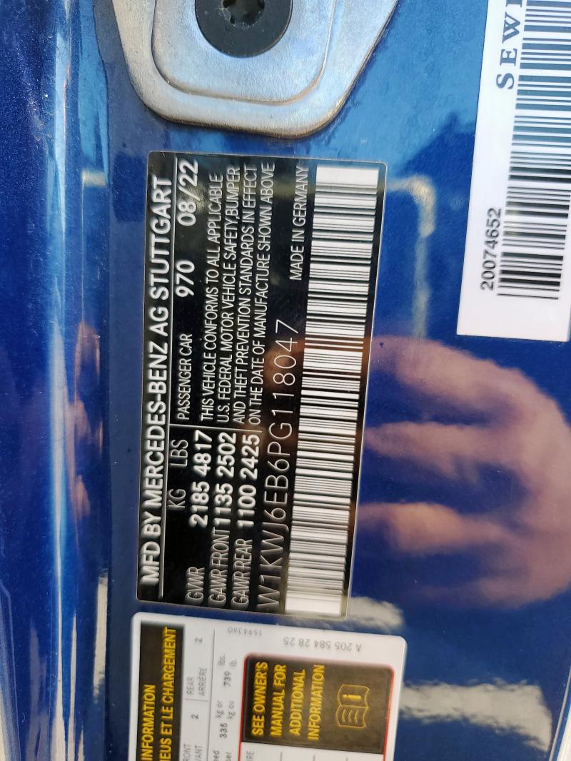 MERCEDES-BENZ C-CLASS 2023 VIN W1KWJ6EB6PG118047