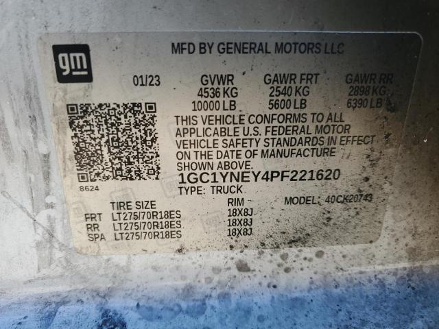 CHEVROLET ALL Models 2023 VIN 1GC1YNEY4PF221620