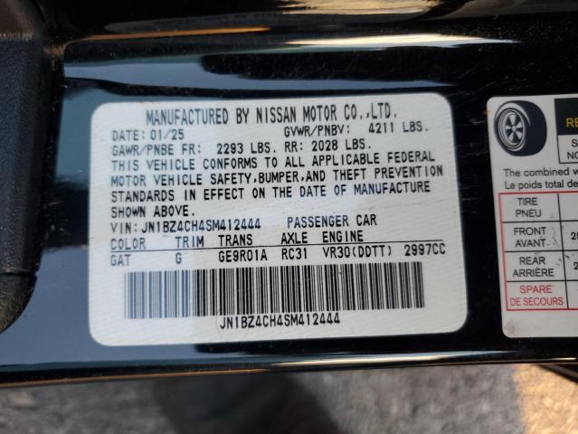 NISSAN Z NISMO 2025 VIN JN1BZ4CH4SM412444