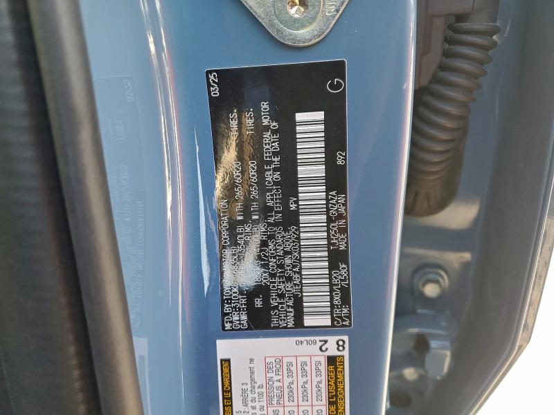 TOYOTA LAND CRUIS 2025 VIN JTEABFAJ7SK037929