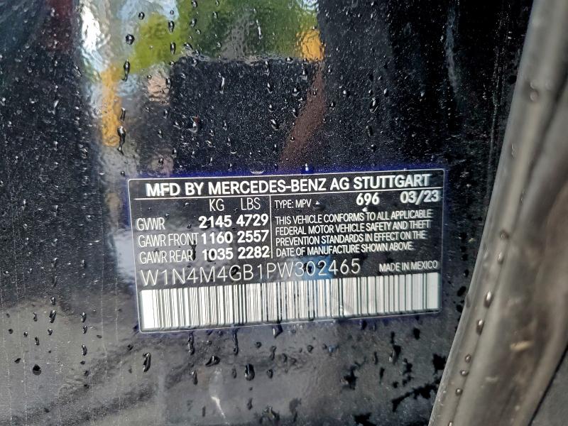 MERCEDES-BENZ GLB-CLASS 2023 VIN W1N4M4GB1PW302465