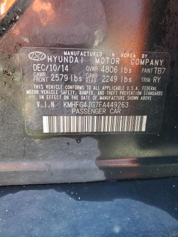 HYUNDAI AZERA 2015 VIN KMHFG4JG7FA449263