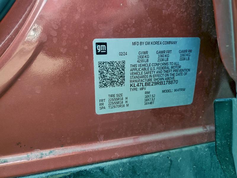 BUICK ENVISTA SP 2024 VIN KL47LBE29RB178870