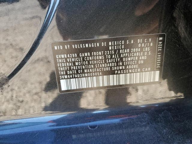 VOLKSWAGEN GTI 2017 VIN 3VW447AU3HM009054