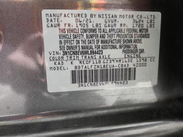 NISSAN VERSA 2021 VIN 3N1CN8EV6ML894423