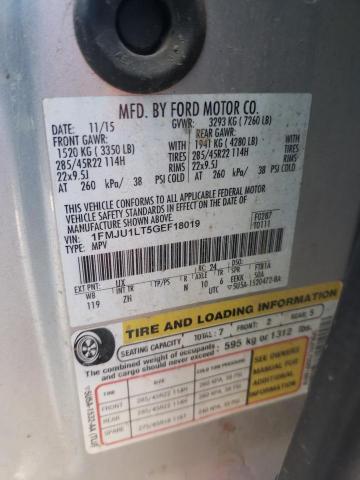 FORD EXPEDITION 2016 VIN 1FMJU1LT5GEF18019