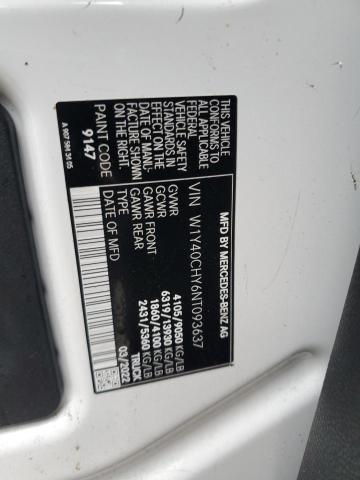 MERCEDES-BENZ SPRINTER 2022 VIN W1Y40CHY6NT093637