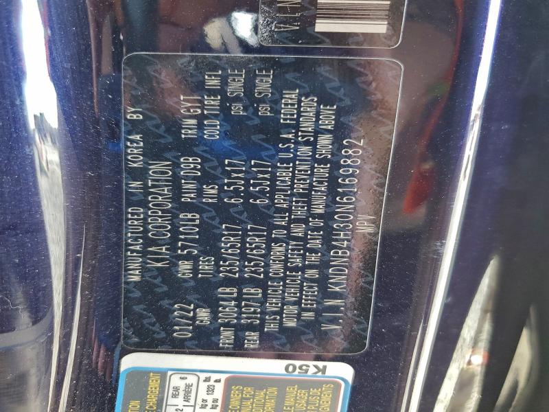 KIA CARNIVAL L 2022 VIN KNDNB4H30N6169882