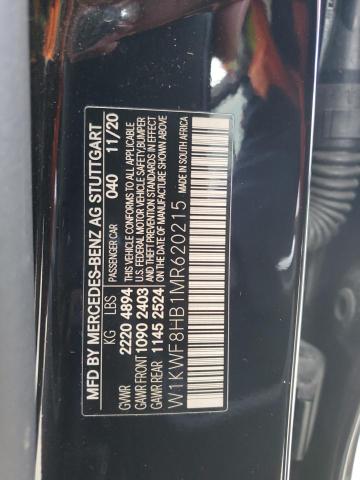 MERCEDES-BENZ C-CLASS 2021 VIN W1KWF8HB1MR620215