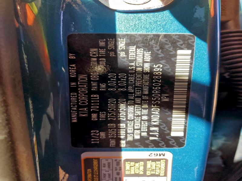 KIA EV9 LAND 2024 VIN KNDADFS50R6028895