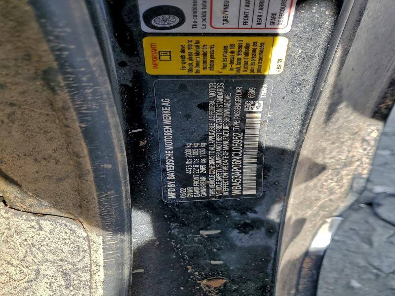 BMW 4 SERIES 2022 VIN WBA53AP06NCL05952